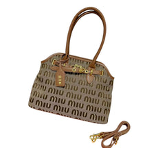 Patterned Designer Handbag with Top Handles (HBBA009)