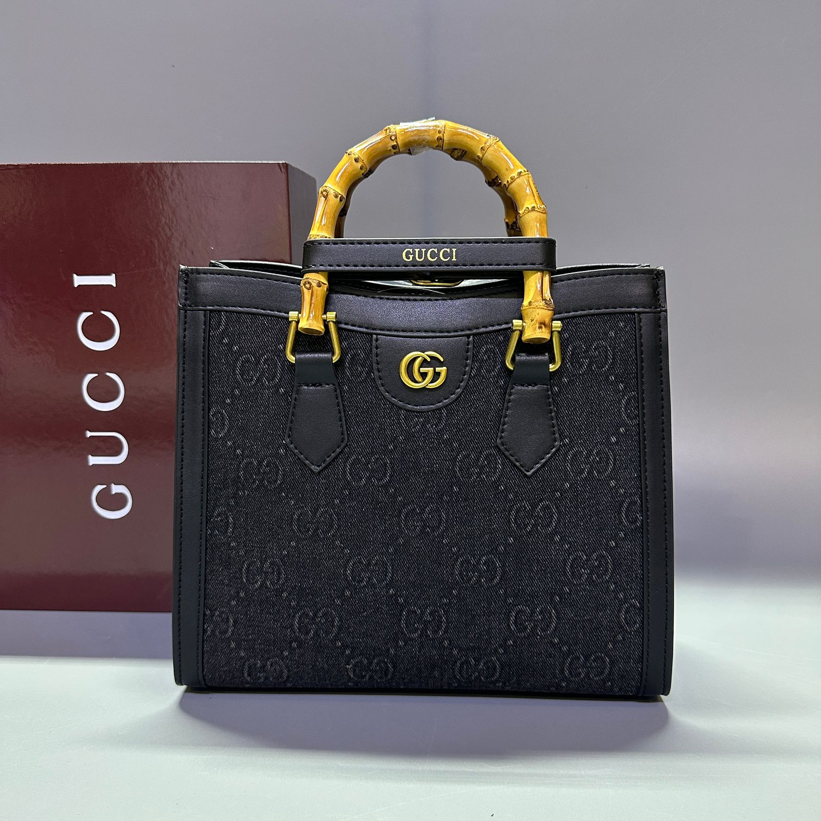 Gucci GG Monogram Bamboo Handle Bag (XXBA009V)