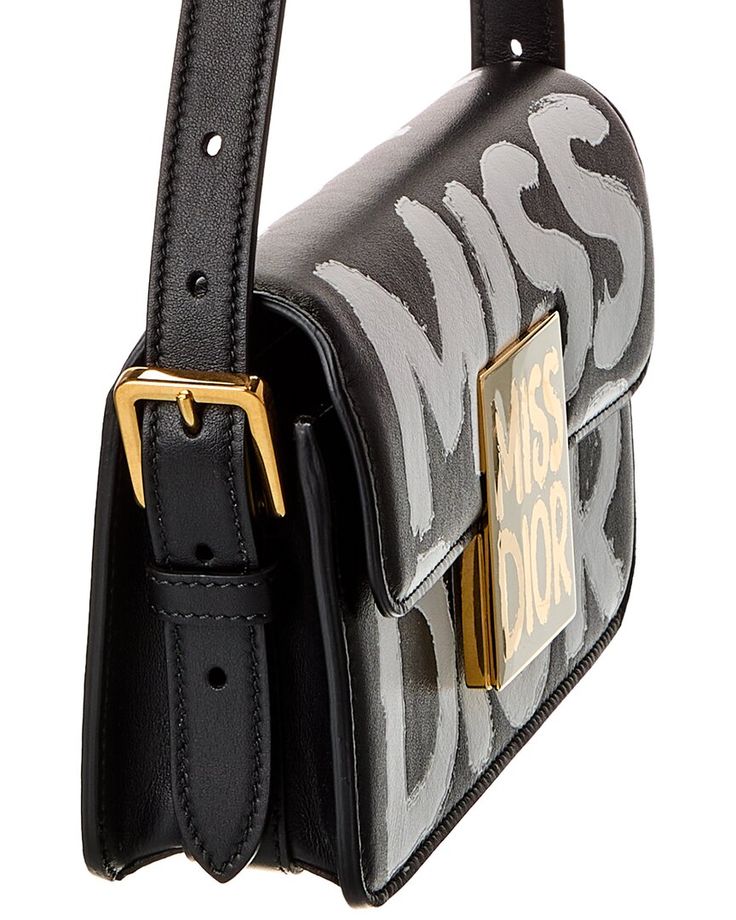 Miss Dior Shoulder Bag with Gold-Tone Plaque (WSCA099DL)
