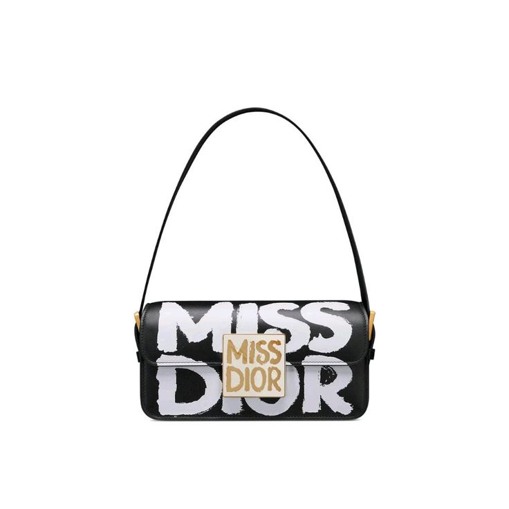 Miss Dior Shoulder Bag with Gold-Tone Plaque (WSCA099DL)