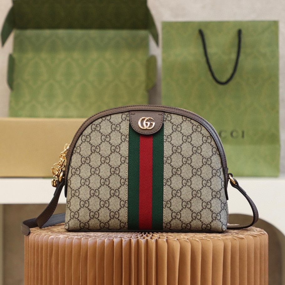 Gucci GG Supreme Web Shoulder Bag Display (KJBA009YY)