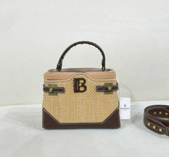 New BALMAIN Structured Top-Handle Bag (XZBA009KW)