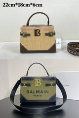 New BALMAIN Structured Top-Handle Bag (XZBA009KW)
