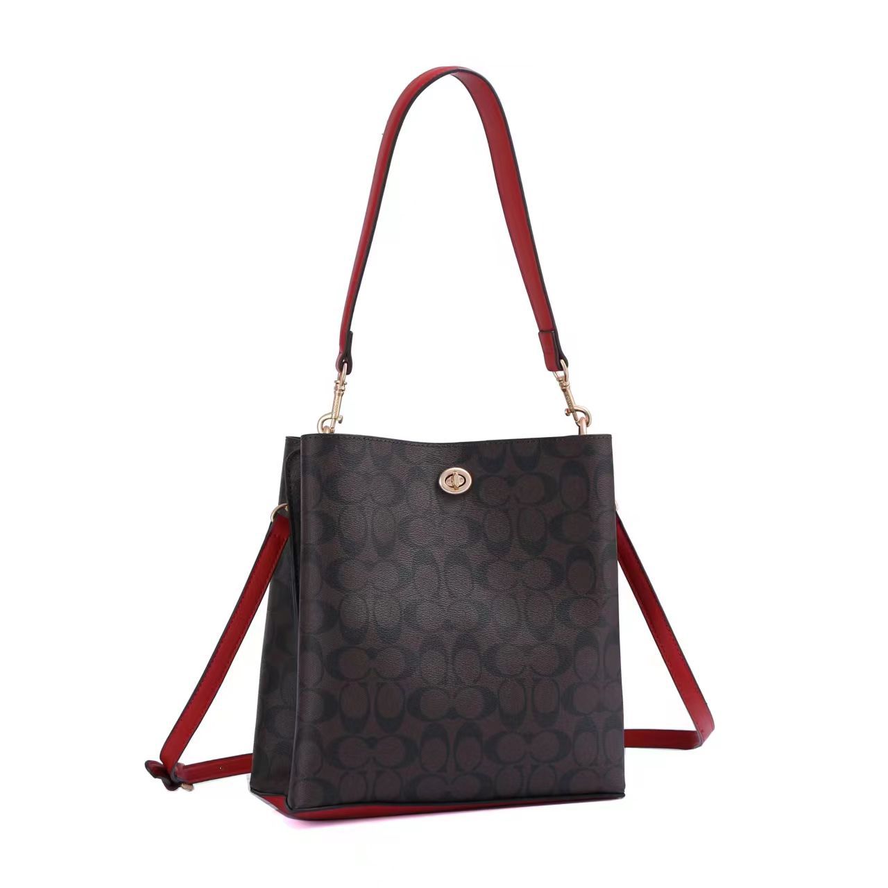 Coach Signature Monogram Bucket Bag (HGBA009KJ)