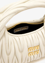 Miu Miu-Style Hobo Bag (White/Cream) (VBCA049LO&KBBA009PP)