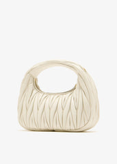 Miu Miu-Style Hobo Bag (White/Cream) (VBCA049LO&KBBA009PP)