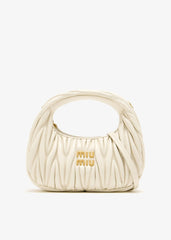 Miu Miu-Style Hobo Bag (White/Cream) (VBCA049LO&KBBA009PP)