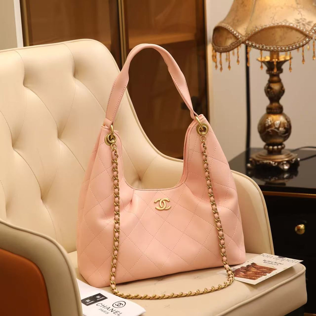 Chanel Hobo Medium Shoulder Bag with Chain (EABA091KR)