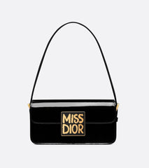 Miss Dior Shoulder Bag with Gold-Tone Plaque (EQCA099FG)
