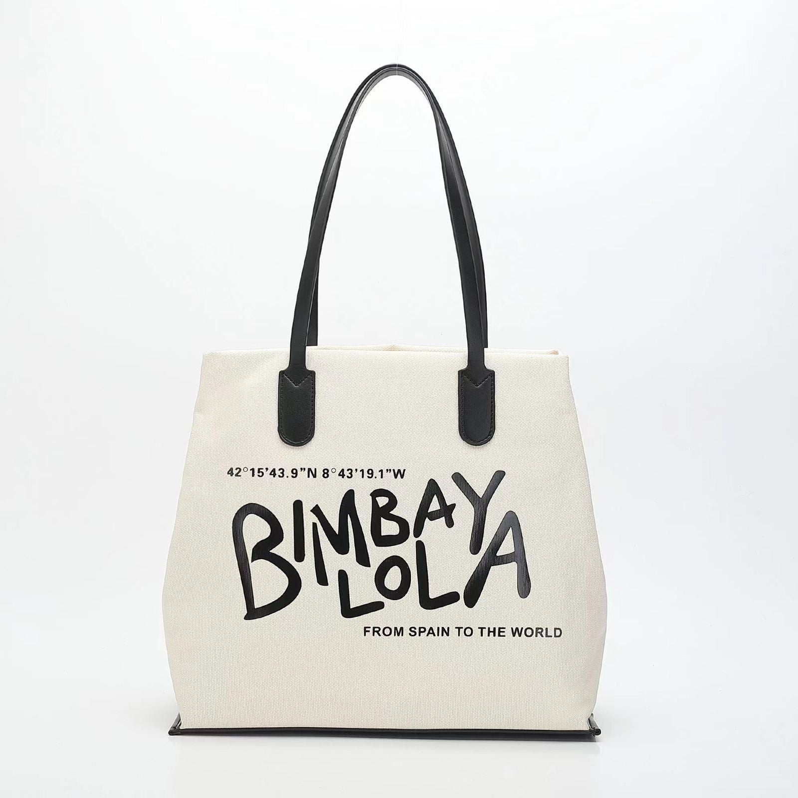 BIMBAY LOLA Canvas Tote Bag – From Spain to the World (GgBA009H)