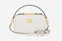 Miu Miu White Leather Crossbody – Elegant & Minimal (QTBA009AO)