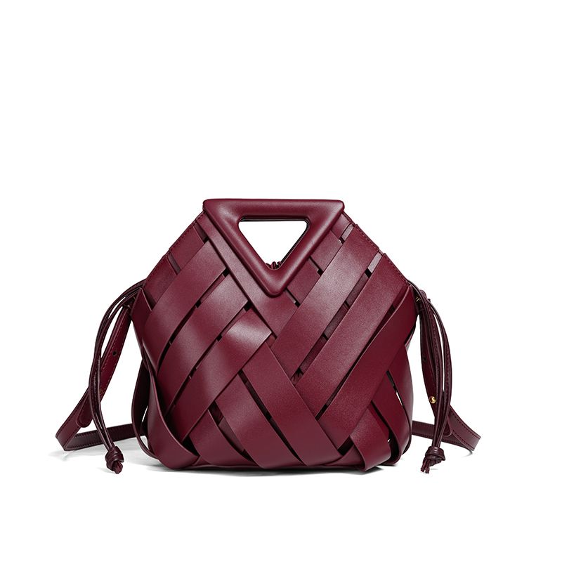 BOTTEGA Woven Leather Handbag – Triangle Handle (ZLBA009VU)