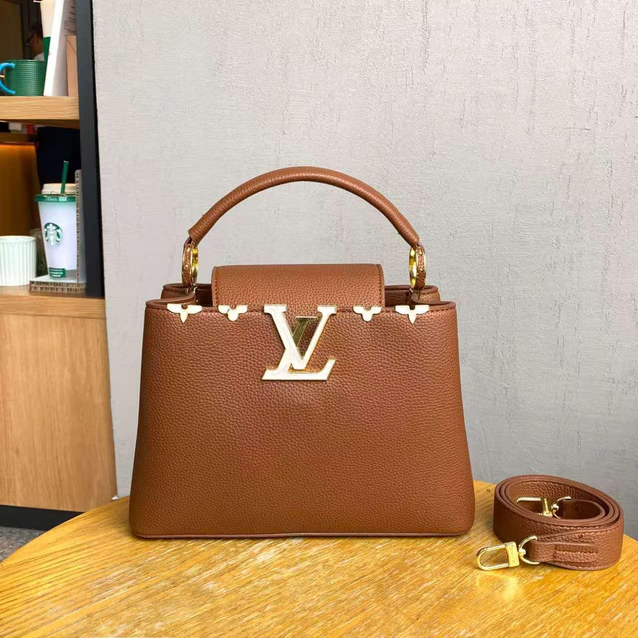 Elegant  Leather Top Handle Bag (TYF0026G)