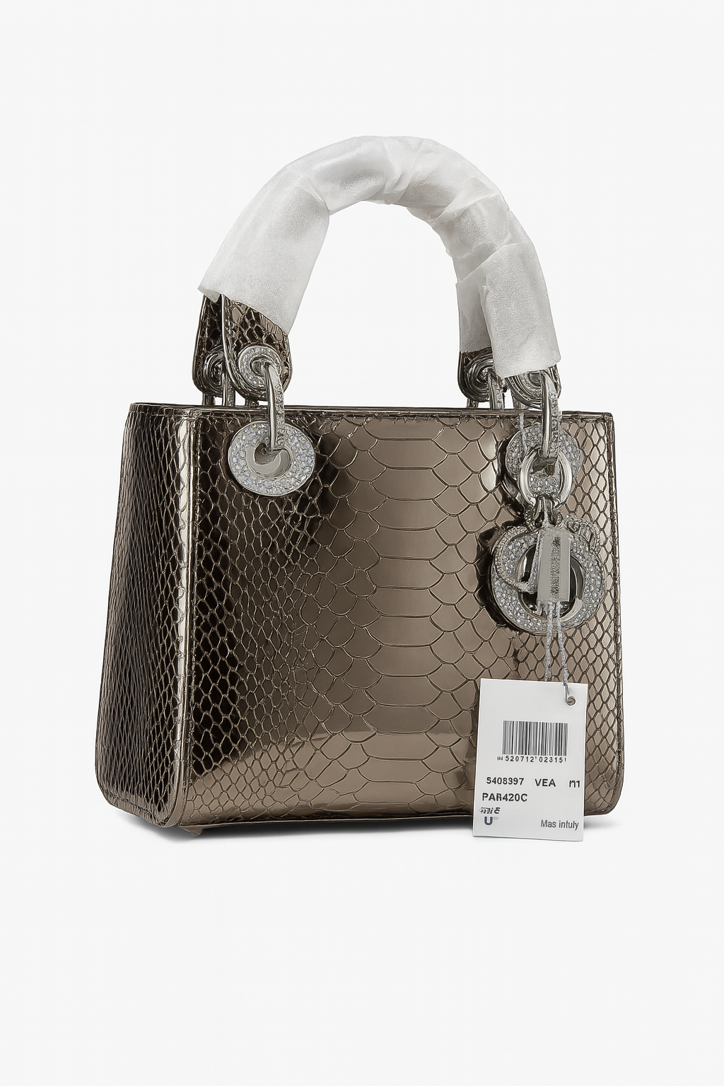 Luxury Gold Python-Texture Handbag – Classic Lady Edition (ERXCA049SQ)